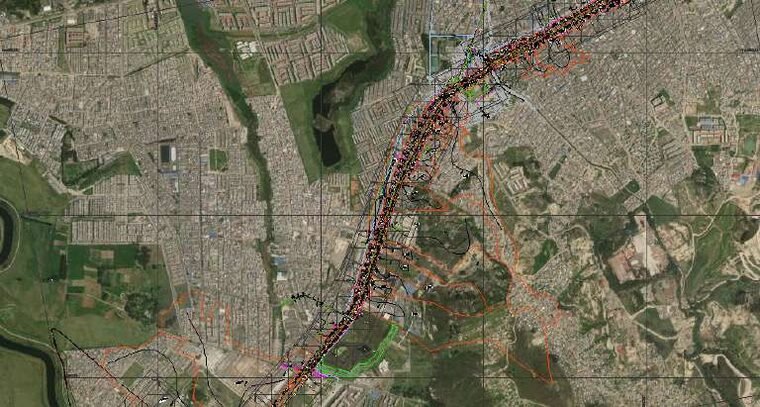 Trazado de redes de alcantarillado en Soacha
