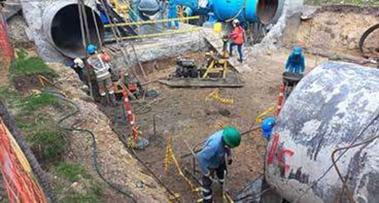 Obra civil de la estructura de control Usaquén EAAB